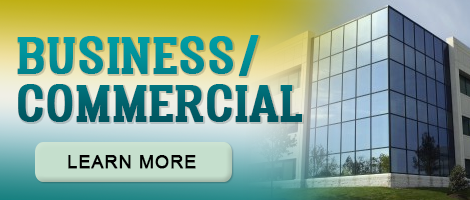 Commercial security and access control banner with an office building